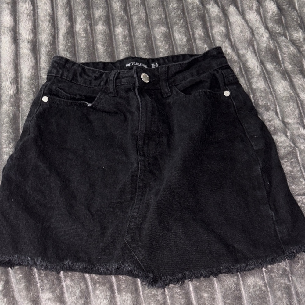 PrettyLittleThing Black Mini Skirt